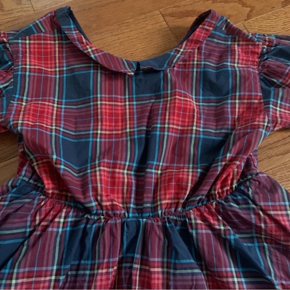 Tea Collection | Tartan Plaid Dress Festive Christmas Holiday Youth Size 14 - Picture 3 of 13